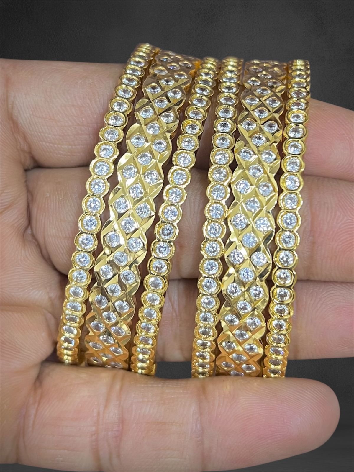 Golden Plated Bangel Set