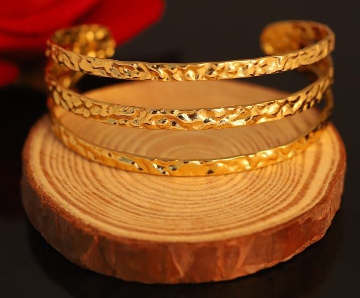 Gold-Tone Starfish and Seashell Bangle Watch