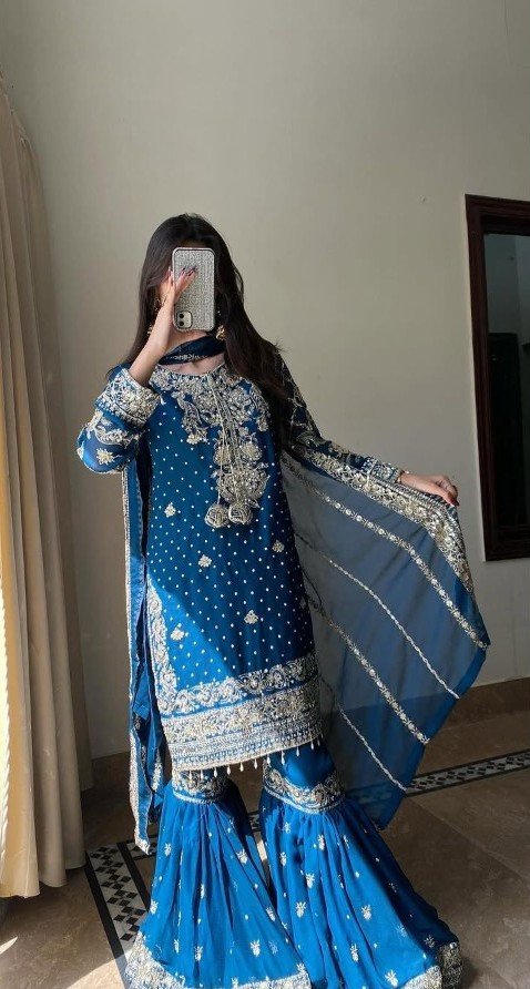 New Designer Party Wear Sharara Suit